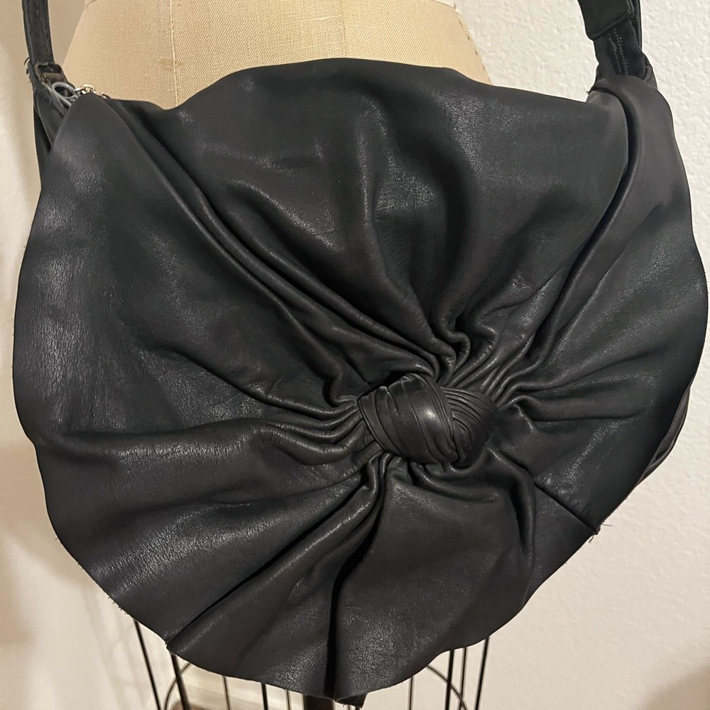 Black leather purse